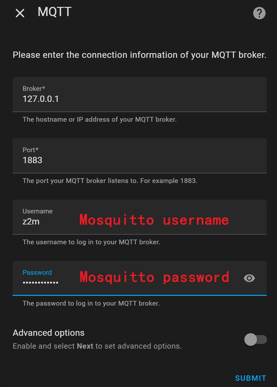 Configure MQTT Integration