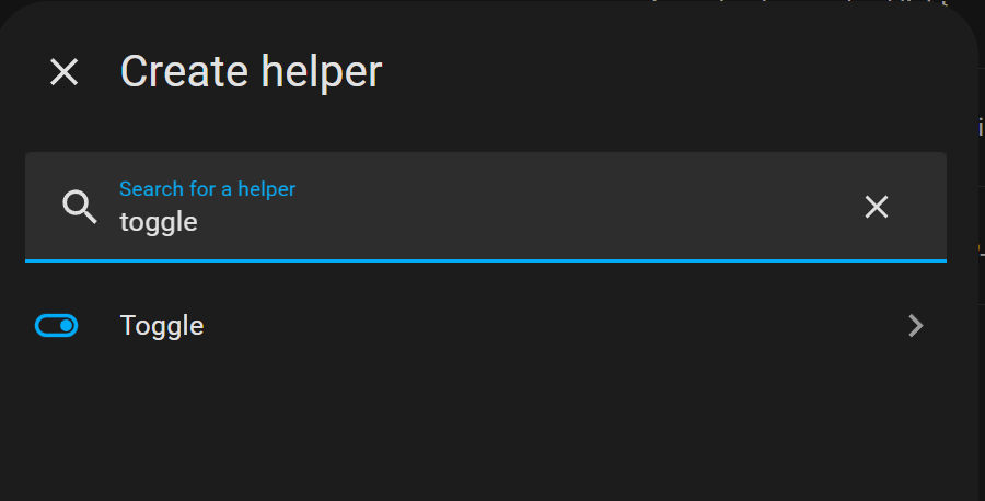 Create a toggle as the new helper