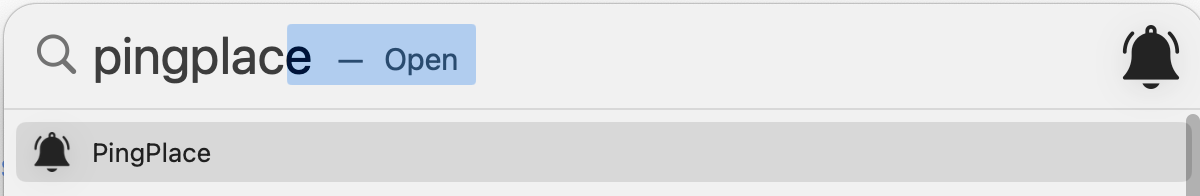 PingPlace app launched for the first time